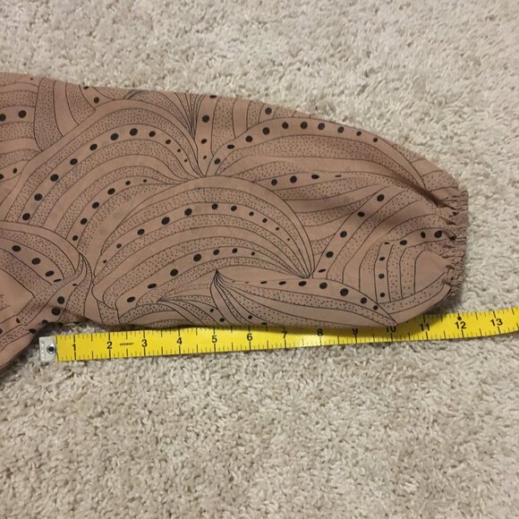 Retro 70s Psychedelic Paisley Peasant Sleeve Dress - Picture 16 of 16